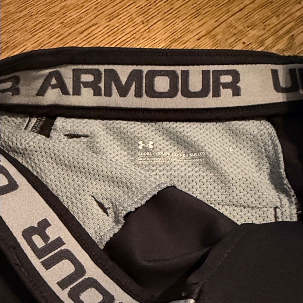 Under Armour Black and Gray Performance Shorts